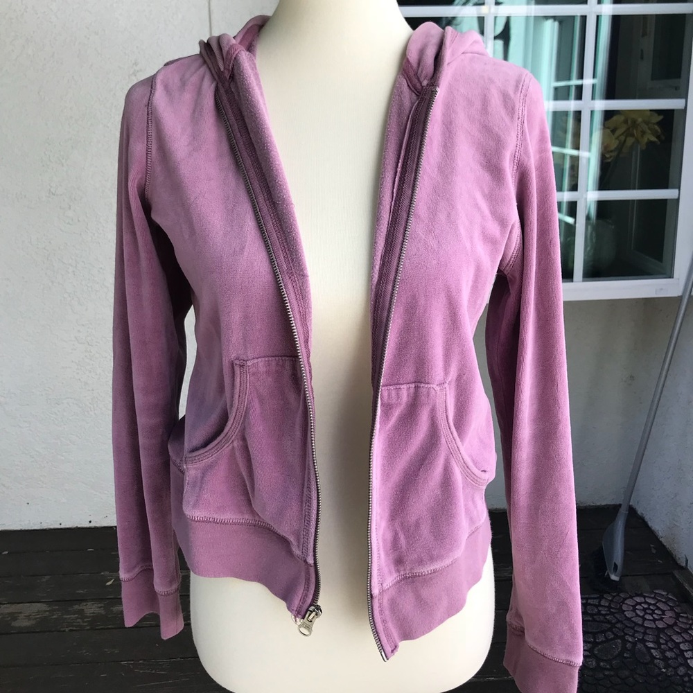 Velour Zip-up Hoodie